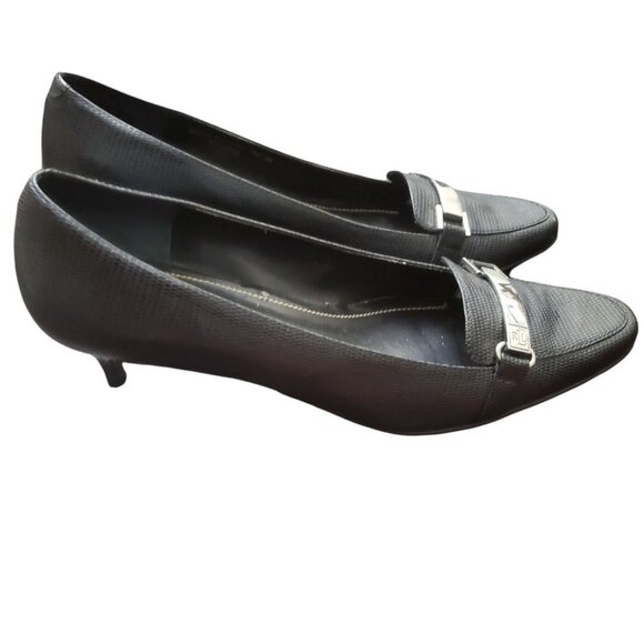 Lauren Ralph Lauren Megan Classic Black Low, Kitten Heel Pumps - Picture 2 of 11